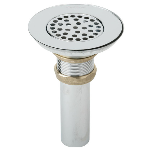 Elkay 3-1/2" Drain Nickel Plated Brass Body Strainer and Tailpiece - LK18