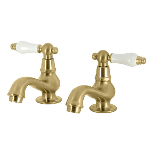 Kingston Brass KS1107PL Heritage Basin Tap Faucet, - Brushed Brass