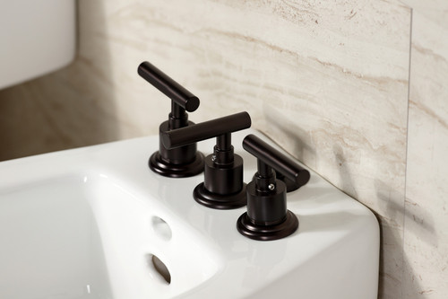 Kingston Brass KB6325CML Manhattan Three-Handle Bidet Faucet, - Oil Rubbed Bronze