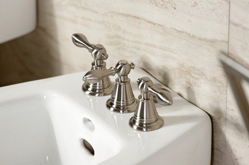 Kingston Brass KB328AL Victorian Three-Handle Bidet Faucet, - Brushed Nickel