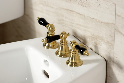 Kingston Brass KB327AKL Duchess Three-Handle Bidet Faucet, - Brushed Brass