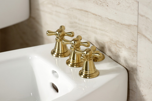 Kingston Brass KB327AX Victorian Three-Handle Bidet Faucet, - Brushed Brass