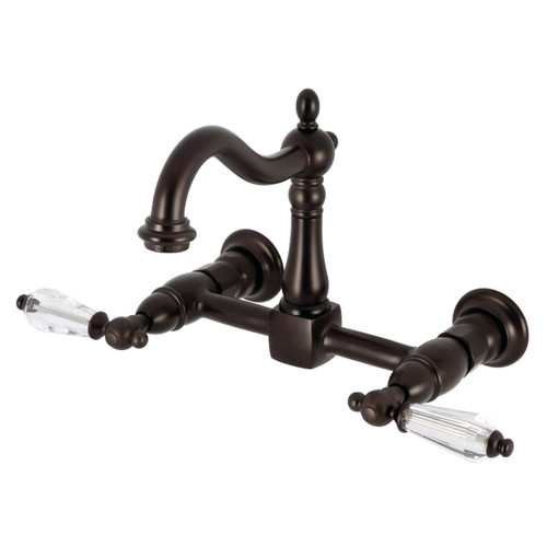 Kingston Brass KS1265WLL Willshire Two-Handle Wall Mount Kitchen Faucet, - Oil Rubbed Bronze