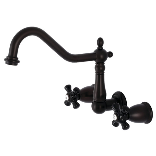 Kingston Brass KS1285PKX Duchess Two-Handle Wall Mount Kithen Faucet, - Oil Rubbed Bronze