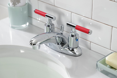 Kingston Brass FB8621CKL Kaiser 4 in. Centerset Bathroom Faucet with Pop-Up Drain, - Polished Chrome