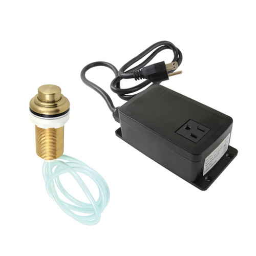 Kingston Brass KATSK217 Gourmetier Single Outlet Garbage Disposal Air Switch Kit, - Brushed Brass