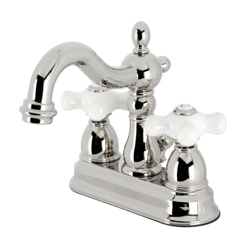 Kingston Brass  KB1606PX Heritage 4 in. Centerset Bathroom Faucet, - Polished Nickel