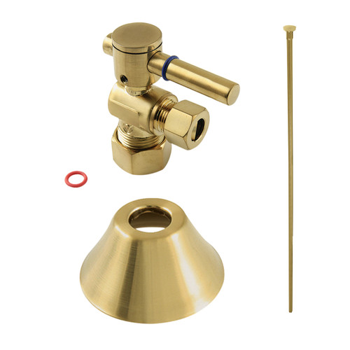 Kingston Brass CC53307DLTKF20 Modern Plumbing Toilet Trim Kit, 5/8" x 3/8" O.D. Comp, - Brushed Brass