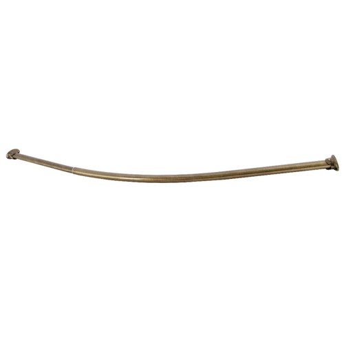 Kingston Brass  CC3173 Edenscape 47"-60" Stainless Steel Adjustable Curved Shower Curtain Rod, - Antique Brass