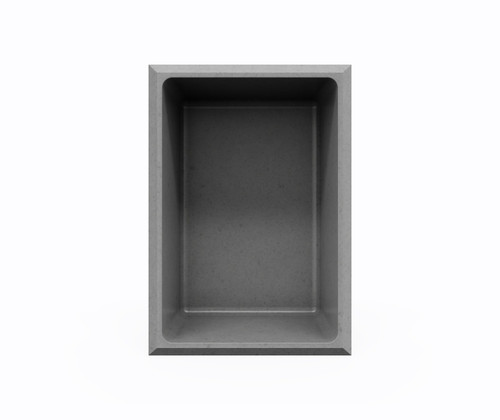 Swanstone Recessed Bathroom Shelf in Ash Gray - 10-3/4" H x 7-1/2" W - AS01075.203