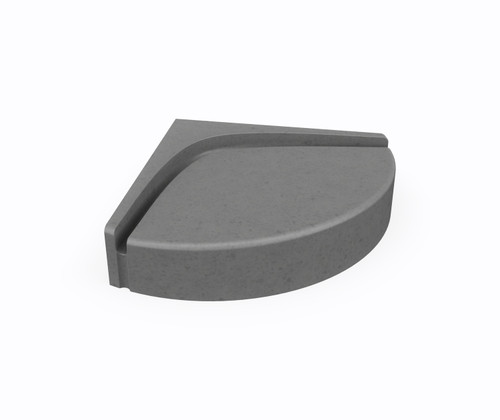 Swanstone CS01616.203 Corner Shower Seat in Ash Gray - 16 5/16" L x 16 5/16" W