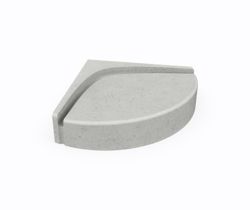 Swanstone Corner Shower Seat in Birch- 16 5/16" L x 16 5/16" W - CS01616.226