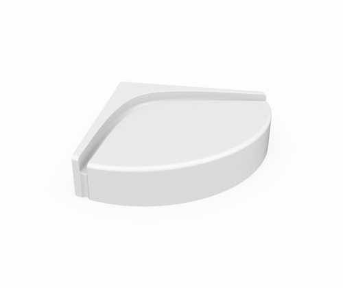 Swanstone Corner Shower Seat in White - 16 5/16" L x 16 5/16" W - CS01616.010