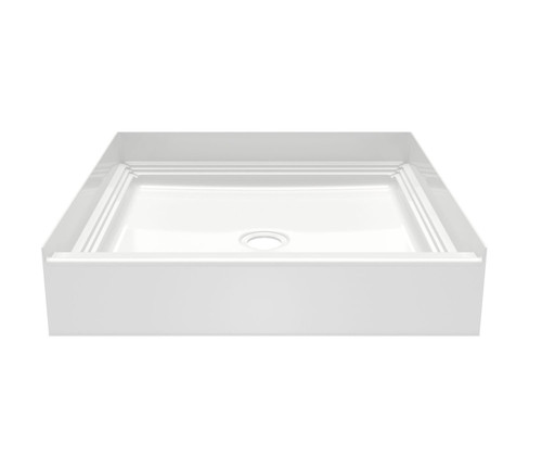 Swanstone VP3232CPAN.018 Solid Surface Alcove Shower Pan with Center Drain in Bisque