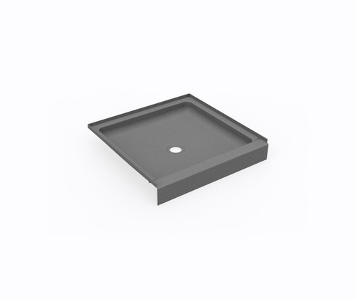Swanstone 32 x 32 Alcove Shower Pan with Center Drain - Ash Gray - SF03232MD.203