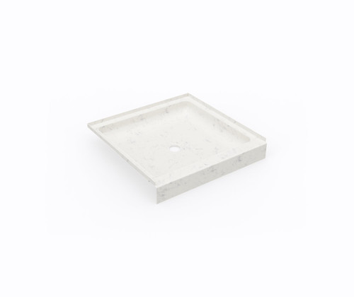 Swanstone SF03232MD.221 32 x 32 Alcove Shower Pan with Center Drain - Carrara