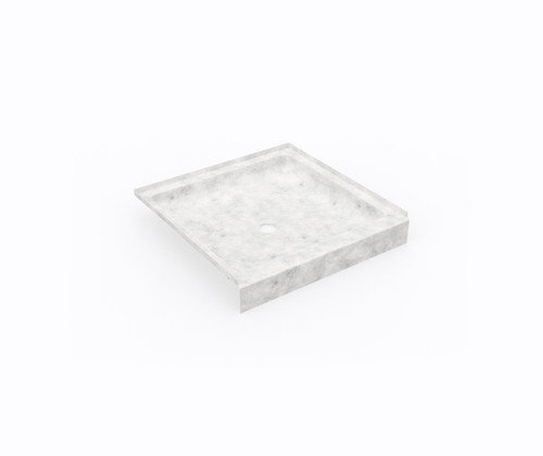 Swanstone 32 x 32 Alcove Shower Pan with Center Drain in Ice - SF03232MD.130
