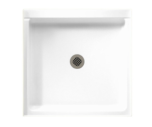 Swanstone 36 x 36 Alcove Shower Pan with Center Drain in White - SF03636MD.010