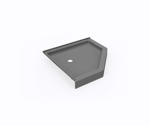 Swanstone 36 x 36 Corner Shower Pan with Center Drain - Ash Gray - SN00036MD.203