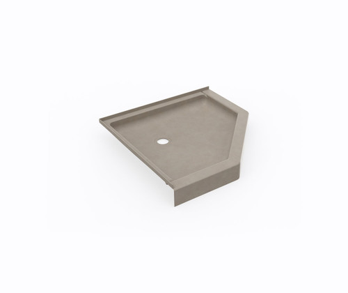 Swanstone 36 x 36 Corner Shower Pan with Center Drain - Limestone - SN00036MD.218