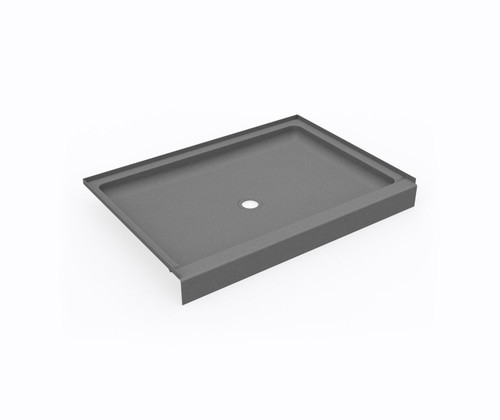 Swanstone 34 x 48 Alcove Shower Pan with Center Drain - Ash Gray - SF03448MD.203