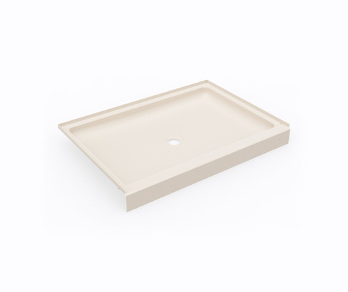 Swanstone 34 x 48 Alcove Shower Pan with Center Drain in Tahiti White - SF03448MD.011