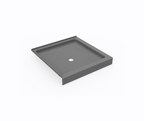 Swanstone 36 x 36 Corner Shower Pan with Center Drain - Ash Gray - SD03636MD.203