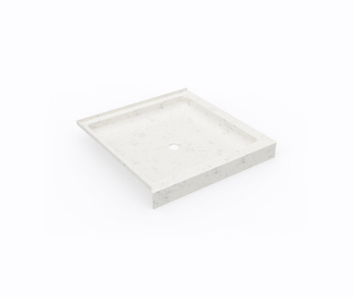 Swanstone 36 x 36 Corner Shower Pan with Center Drain - Carrara - SD03636MD.221