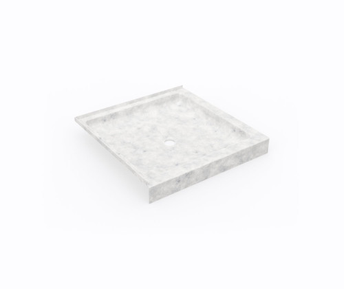 Swanstone 36 x 36 Corner Shower Pan with Center Drain in Ice - SD03636MD.130