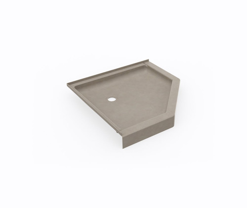 Swanstone SN00038MD.218 38 x 38  Corner Shower Pan with Center Drain Limestone