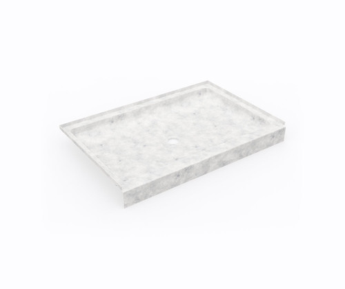 Swanstone 32 x 48 Alcove Shower Pan with Center Drain in Ice - SF03248MD.130