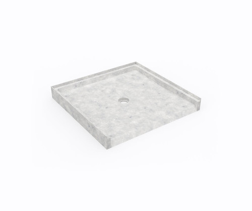 Swanstone SF03738MD.130 37 x 38  Alcove Shower Pan with Center Drain in Ice