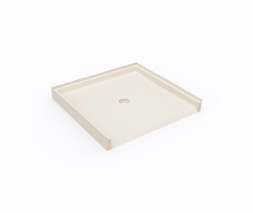 Swanstone SF03738MD.011 37 x 38 Alcove Shower Pan with Center Drain in Tahiti White