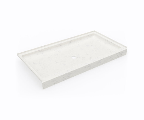 Swanstone SF03260MD.221 32 x 60 Alcove Shower Pan with Center Drain in Carrara