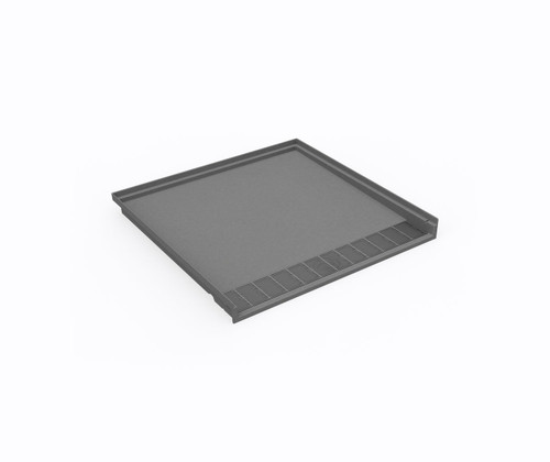 Swanstone ST03838.203 38 x 38 Performix Alcove Shower Pan with Center Drain - Ash Gray