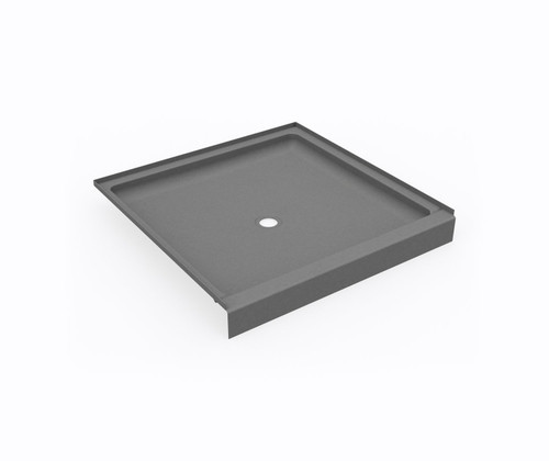 Swanstone 42 x 42 Alcove Shower Pan with Center Drain - Ash Gray - SF04242MD.203