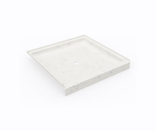 Swanstone 42 x 42 Alcove Shower Pan with Center Drain - Carrara - SF04242MD.221