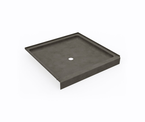 Swanstone SF04242MD.209 42 x 42  Alcove Shower Pan with Center Drain Charcoal Gray