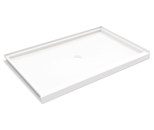Swanstone ANSI B Veritek Alcove Shower Base with Center Drain in White 60" x 38" x 3" - FF03860ND.010