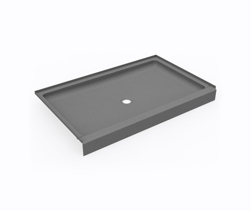 Swanstone 34 x 54 Alcove Shower Pan with Center Drain - Ash Gray - SF03454MD.203