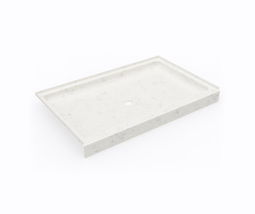 Swanstone SF03454MD.221 34 x 54 Alcove Shower Pan with Center Drain - Carrara