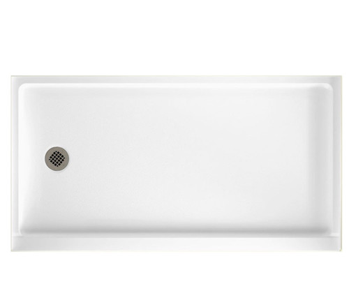 Swanstone FR03260LM.010 32 x 60 Veritek Alcove Shower Pan with Left Hand Drain in White