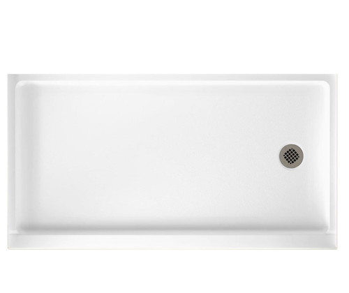 Swanstone FR03260RM.010 32 x 60 Veritek Alcove Shower Pan with Right Hand Drain in White