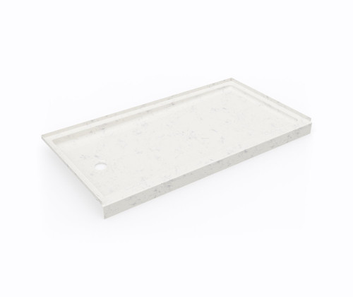 Swanstone SR03260LM.221 32 x 60 Alcove Shower Pan with Left Hand Drain Carrara