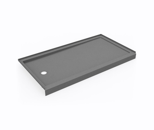 Swanstone 32 x 60 Alcove Shower Pan with Left Hand Drain Ash Gray - SR03260LM.203
