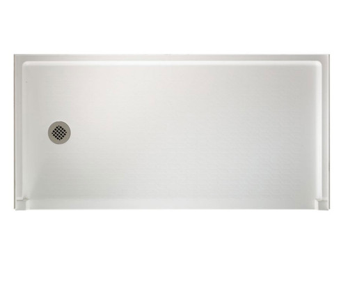 Swanstone FB03060LM.010 30 x 60 Veritek Alcove Shower Pan with Left Hand Drain in White