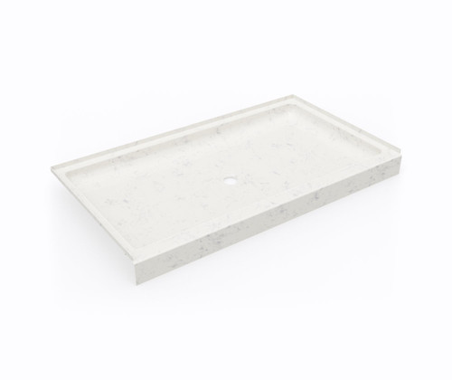 Swanstone 34 x 60 Alcove Shower Pan with Center Drain in Carrara - SF03460MD.221