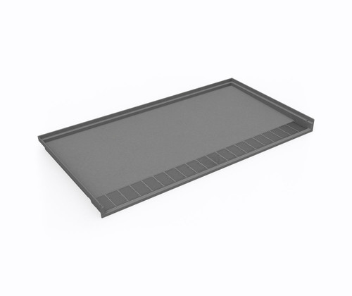 Swanstone SB03462.203 34 x 62 Performix Alcove Shower Pan with Center Drain Ash Gray