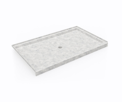 Swanstone SF03660MD.130 36 x 60 Alcove Shower Pan with Center Drain in Ice