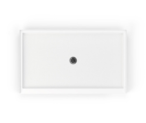 Swanstone SF03660MD.010 36 x 60  Alcove Shower Pan with Center Drain in White